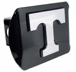 University of Tennessee Chrome T Black Hitch Cover