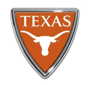 University of Texas Shield Chrome with Color Car Emblem