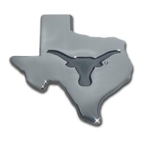 University of Texas State Shaped Chrome Car Emblem