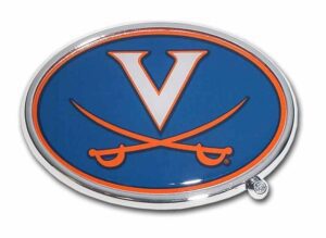 University of Virginia Chrome and Color Car Emblem