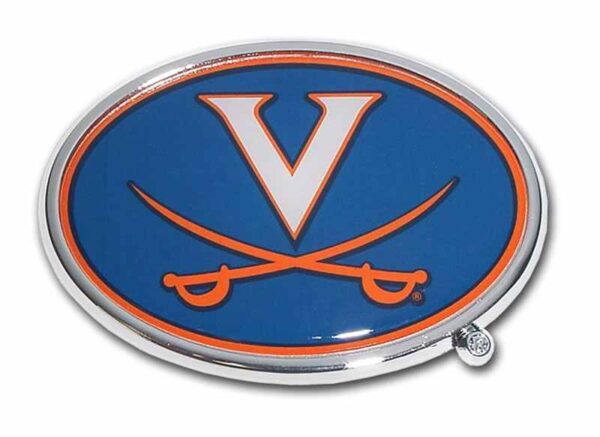 University of Virginia Chrome and Color Car Emblem