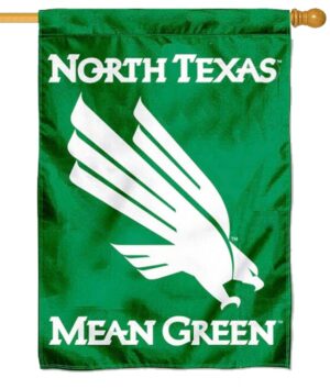 UNT Mean Green Eagle Double Sided House Flag