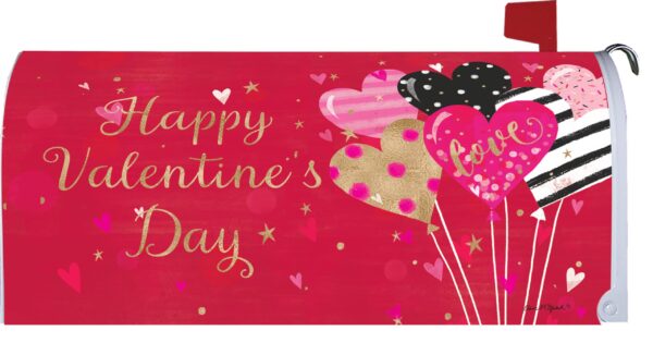 Valentine Balloons Mailbox Cover