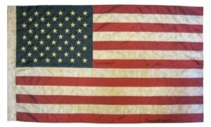 Vintage Antiqued Sewn Nylon 3x5 American Flag