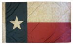Vintage Antiqued Sewn Nylon 3x5 Texas Flag