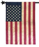 Vintage Antiqued Sewn Nylon American House Flag