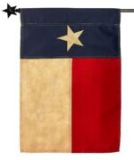 Vintage Antiqued Sewn Nylon Texas House Flag