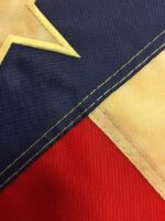 Vintage Antiqued Sewn Nylon Texas House Flag
