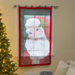 Vintage Santa Window Shade Inside View