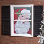 Vintage Santa Window Shade Outside View