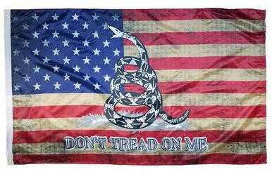 Vintage USA Don't Tread On Me 3x5 Flag