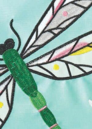 Welcome Dragonfly Double Applique House Flag