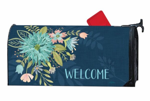 Welcome Floral OVERSIZED Mailbox Cover