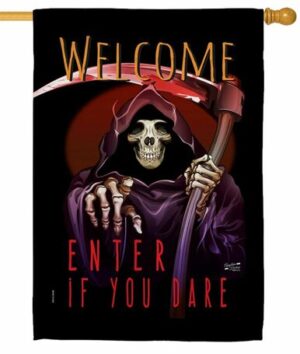 Welcome Grim Reaper Sublimated House Flag
