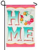 Welcome Home Suede Reflections Garden Flag