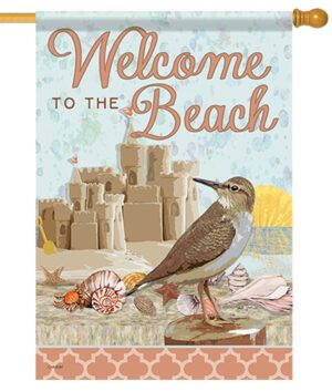 Welcome to the Beach Sandpiper House Flag