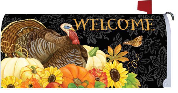 Welcome Turkey Mailbox Cover