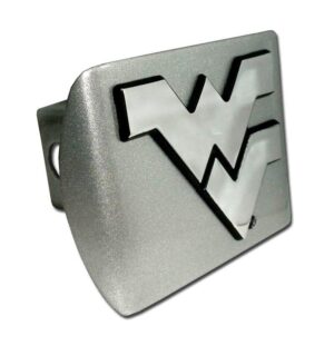 West Virginia University Brushed Chrome Hitch Cover
