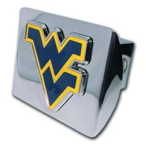 West Virginia University Shiny Chrome Hitch Cover - I AmEricas Flags