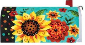 Whimsy Fall Flowers Mailbox Cover