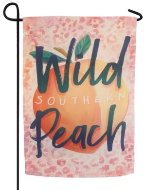 Wild Southern Peach Suede Reflections Garden Flag