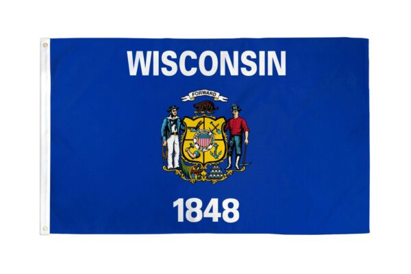 Wisconsin 3x5 State Flag