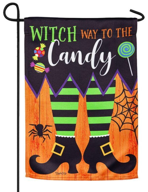 Witch Way Suede Reflections Garden Flag