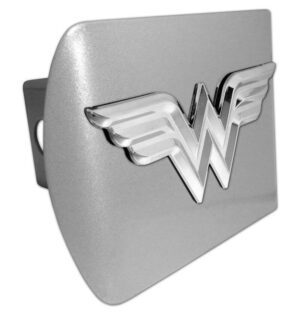 Wonder Woman 3D Brushed Chrome Hitch Cover