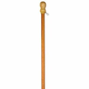 Wood 5ft Flagpole with Rotating Ring and Clip