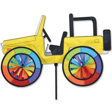 Yellow Jeep Wind Spinner