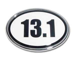 13.1 Half Marathon Chrome Car Emblem