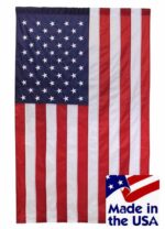 2.5' x 4' American House Flag with Pole Sleeve Sewn Nylon