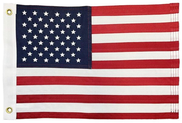 American 2-Ply Polyester 12x18 Boat Flag