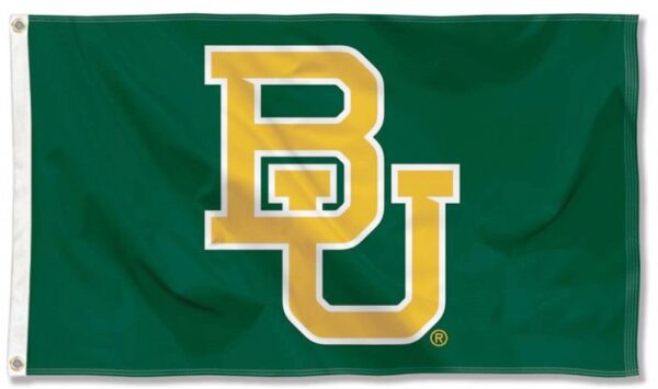 Baylor University Interlocking BU Green 3x5 Flag