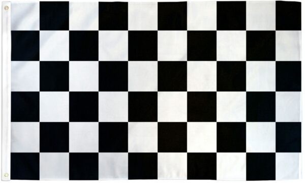 Black and White Checkered 3x5 Flag
