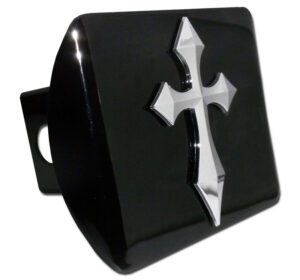 Cross Pointed Black Hitch Cover