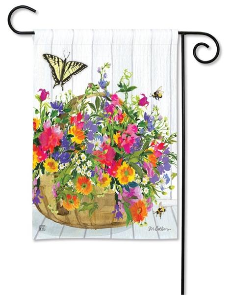 Flower Basket Garden Flag