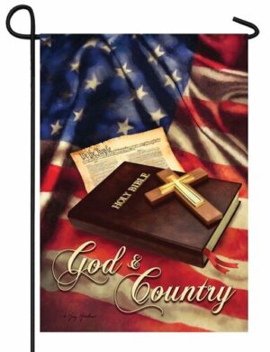 God and Country Garden Flag