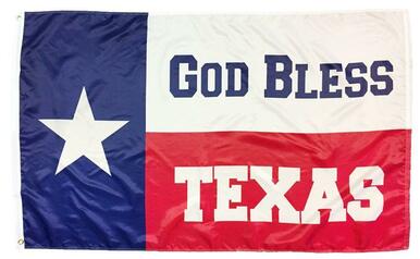 God Bless Texas 3x5 Flag