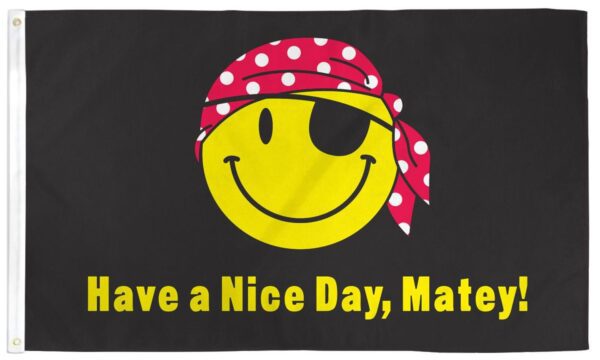 Happy Face Pirate 3x5 Flag
