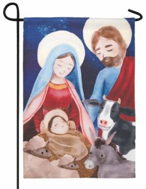 Holy Family with Animals Garden Flag