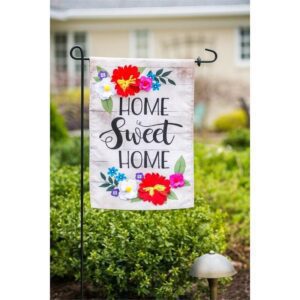 Linen Floral Home Sweet Home Decorative Garden Flag