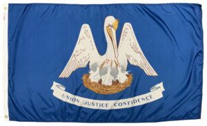 Louisiana State Nylon Flags - Made in the USA