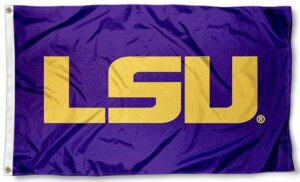LSU Block Letters Purple 3x5 Flag