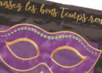 Mardi Gras Masks Double Applique House Flag Detail 1