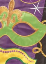 Mardi Gras Masks Double Applique House Flag Detail 2