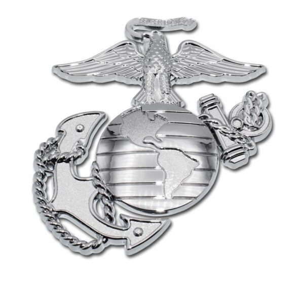 Marines Insignia Premium Chrome Car Emblem