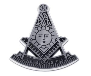Masonic Past Master Chrome Car Emblem