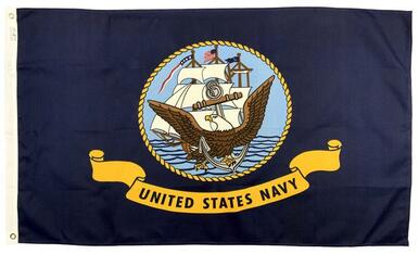 Navy 2-Ply Polyester Flags - Made in the USA