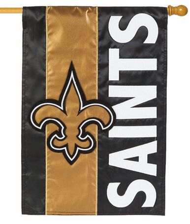 New Orleans Saints Embellished Applique House Flag